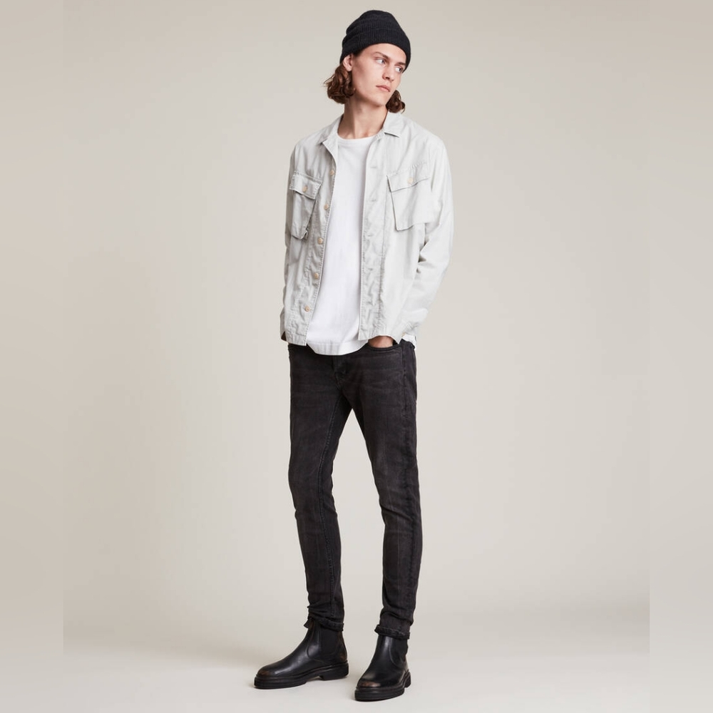 《 All Saints 》Washed Black Cigarette Jeans